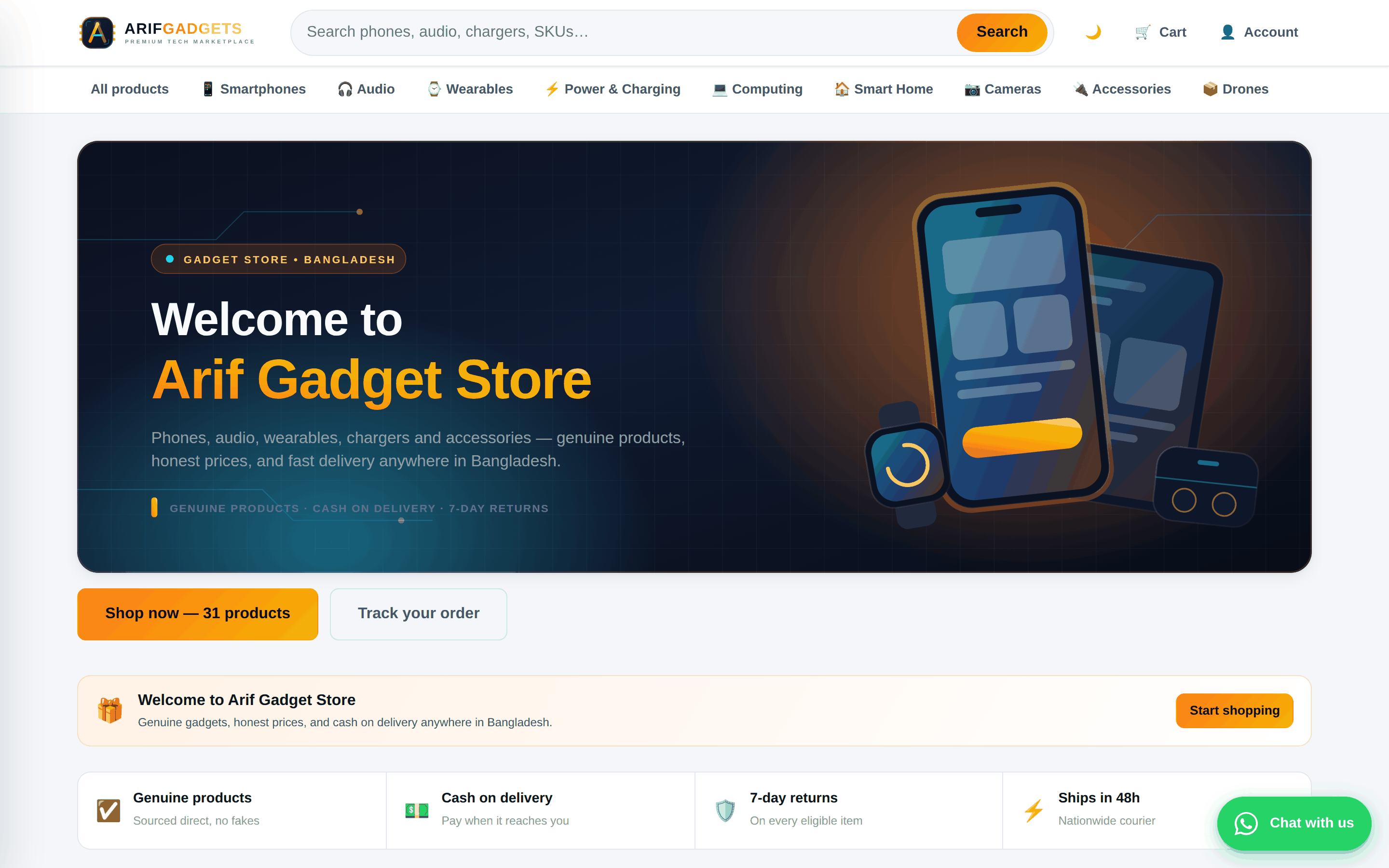 Arif Gadgets — a real shop for Savar, built to run itself cover