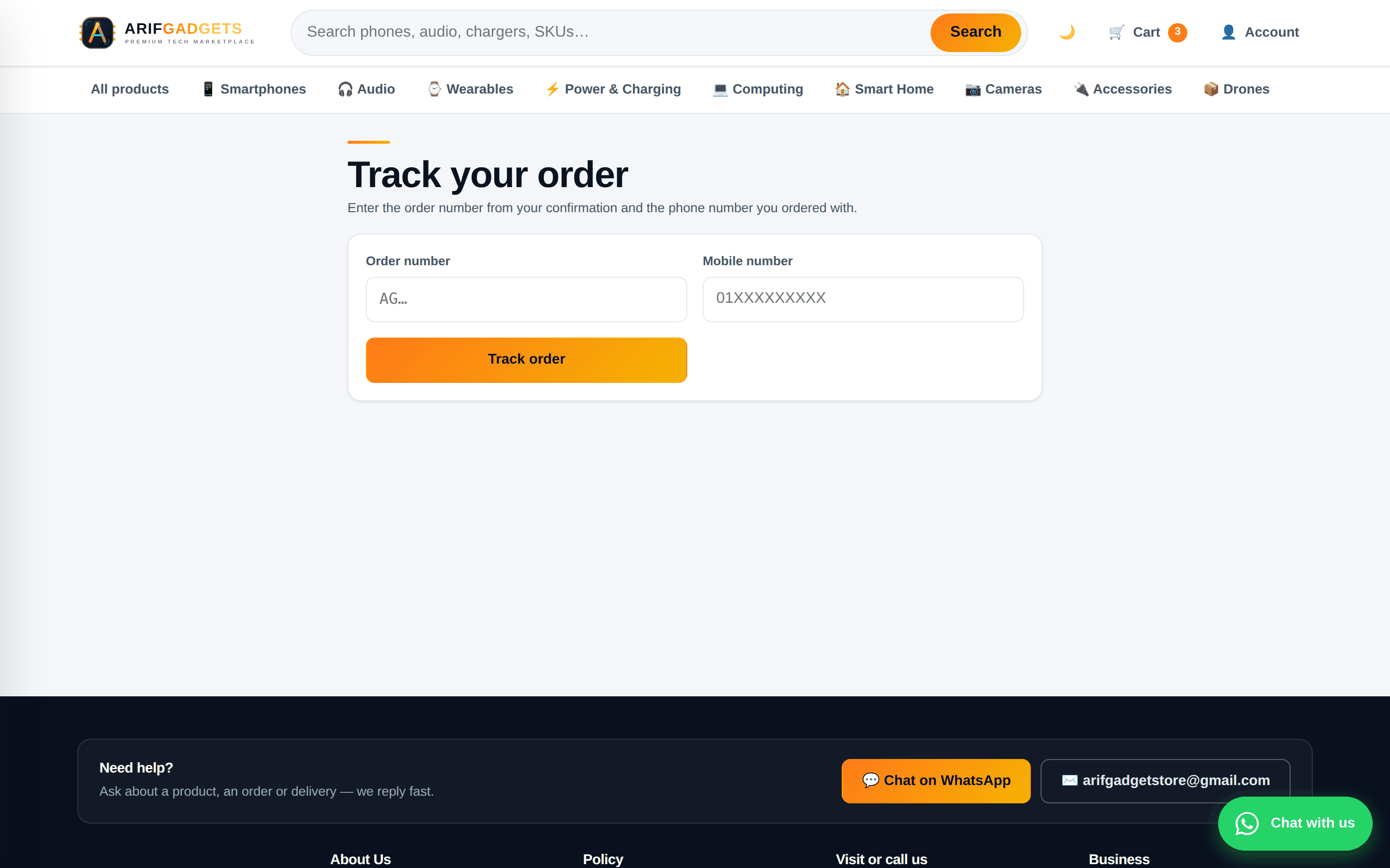 Track an order