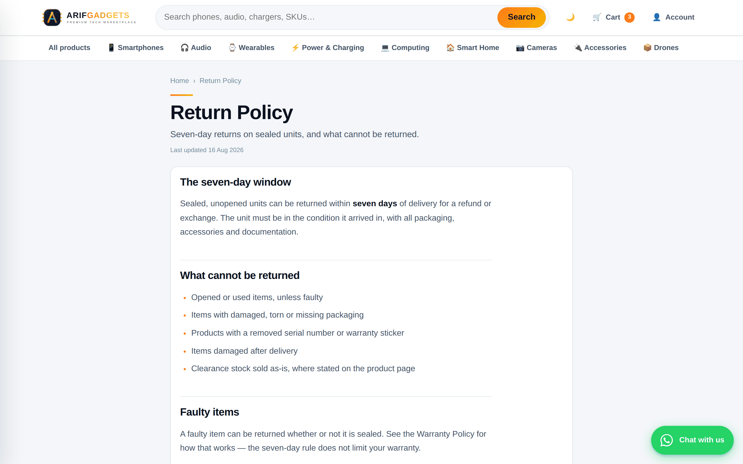 Policy page