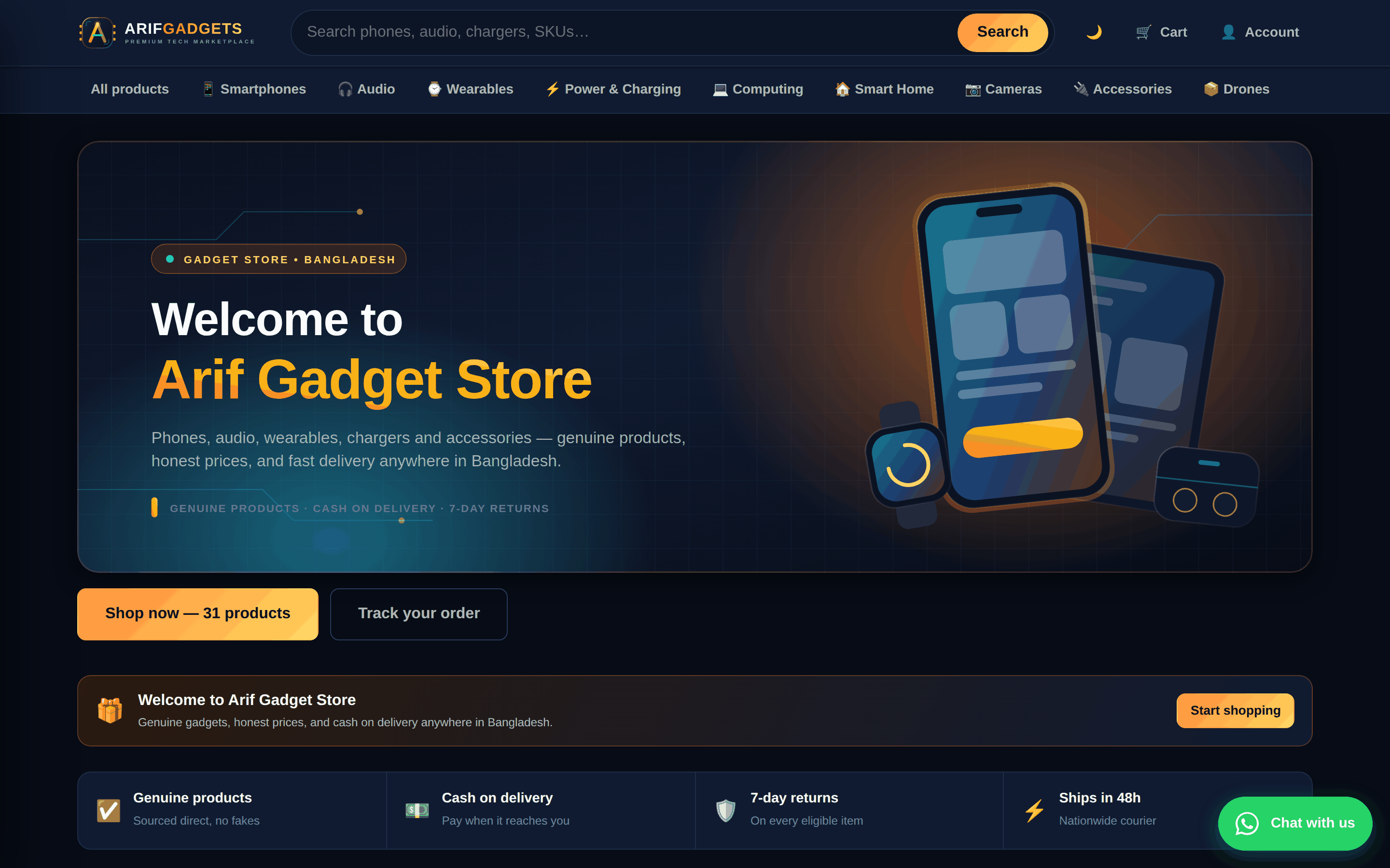 Dark theme home